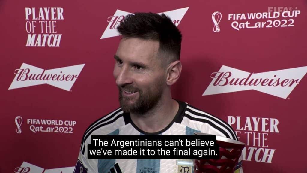 YouTube:  Lionel Messi – @budweiser Joueur du match |  Argentine vs Croatie
