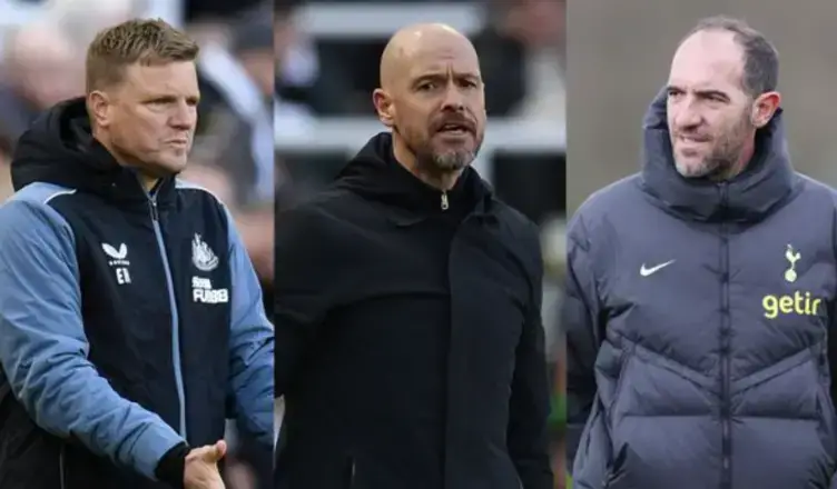 Les neuf derniers matches de Newcastle par rapport aux quatre premiers rivaux Man Utd et Spurs