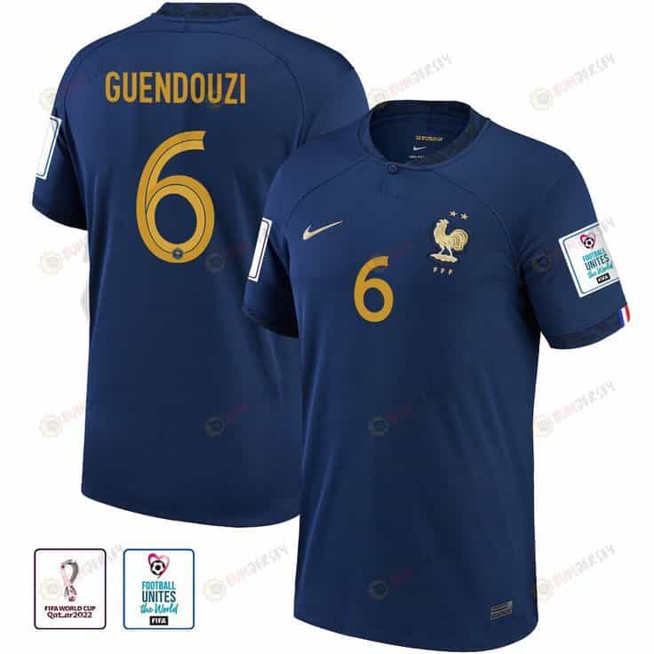Fifa Matteo Guendouzi 6 Maillot de l’équipe nationale de France pour la Coupe du Monde de la FIFA, Qatar 2022, Patch Domicile, Jeunes
|Pinterest